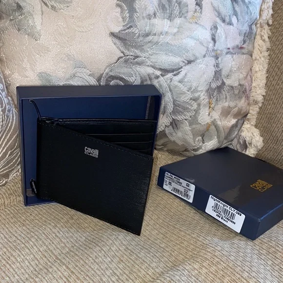 ♣️NWT Roberto Cavalli Genuine Leather Wallet